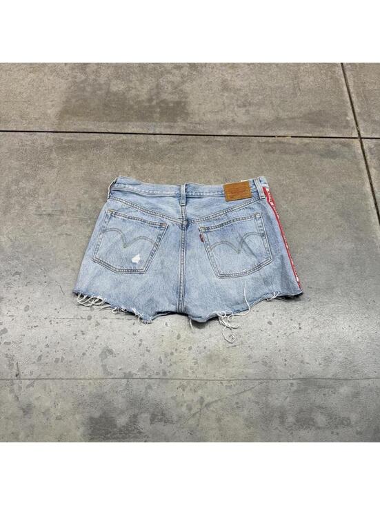 Pants - vintage levis 501 faded blue cuf off denim jean shorts jorts size 30 WOMENS